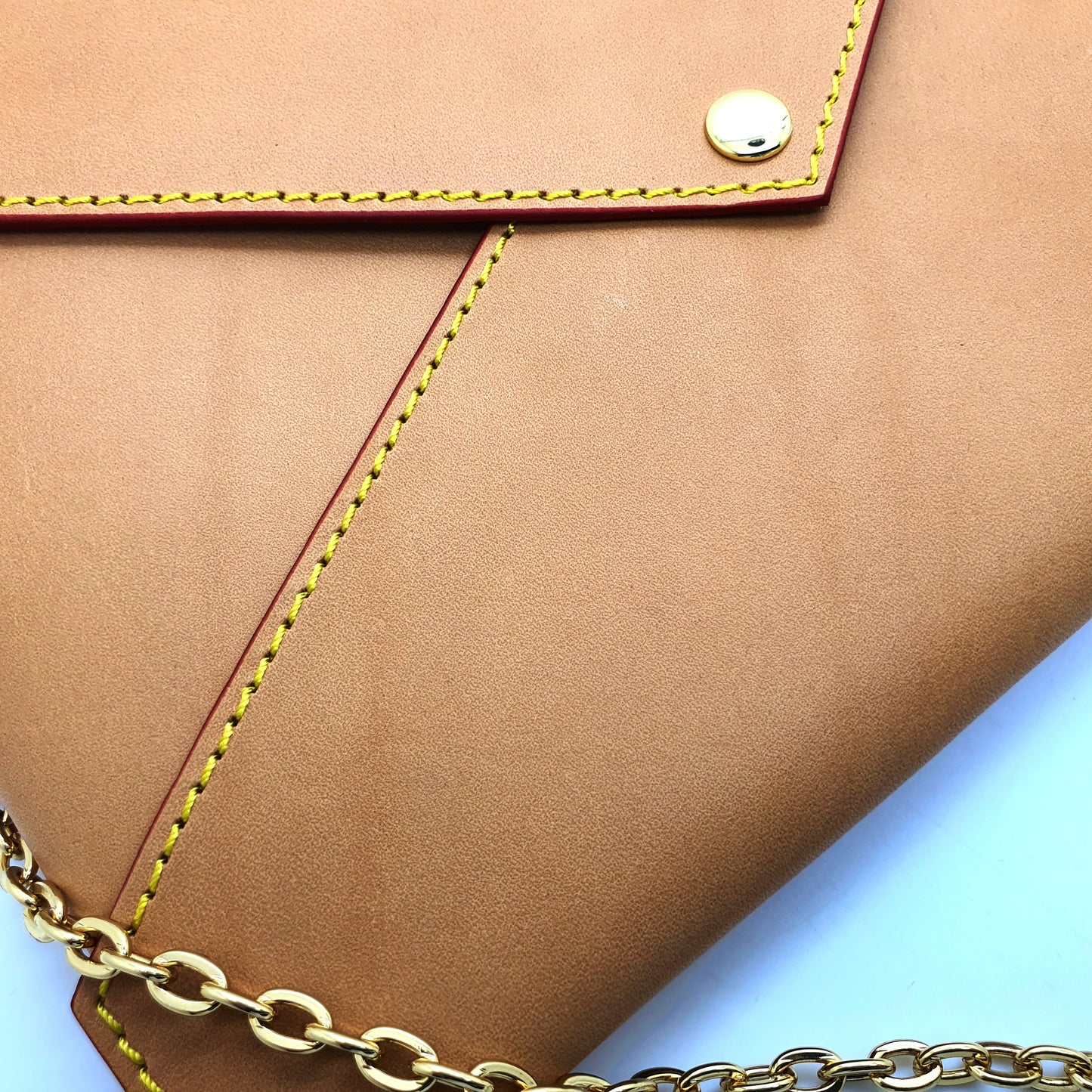 Honey Vachetta Leather - Envelope trio - Clutch Set