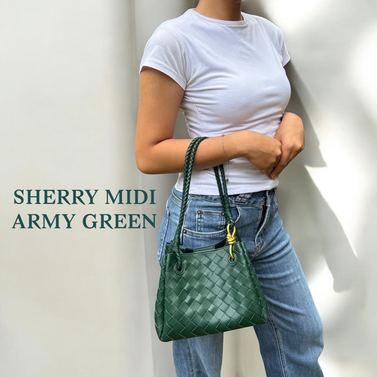 PRE-ORDER:SHERRY GREEN MIDI BAG