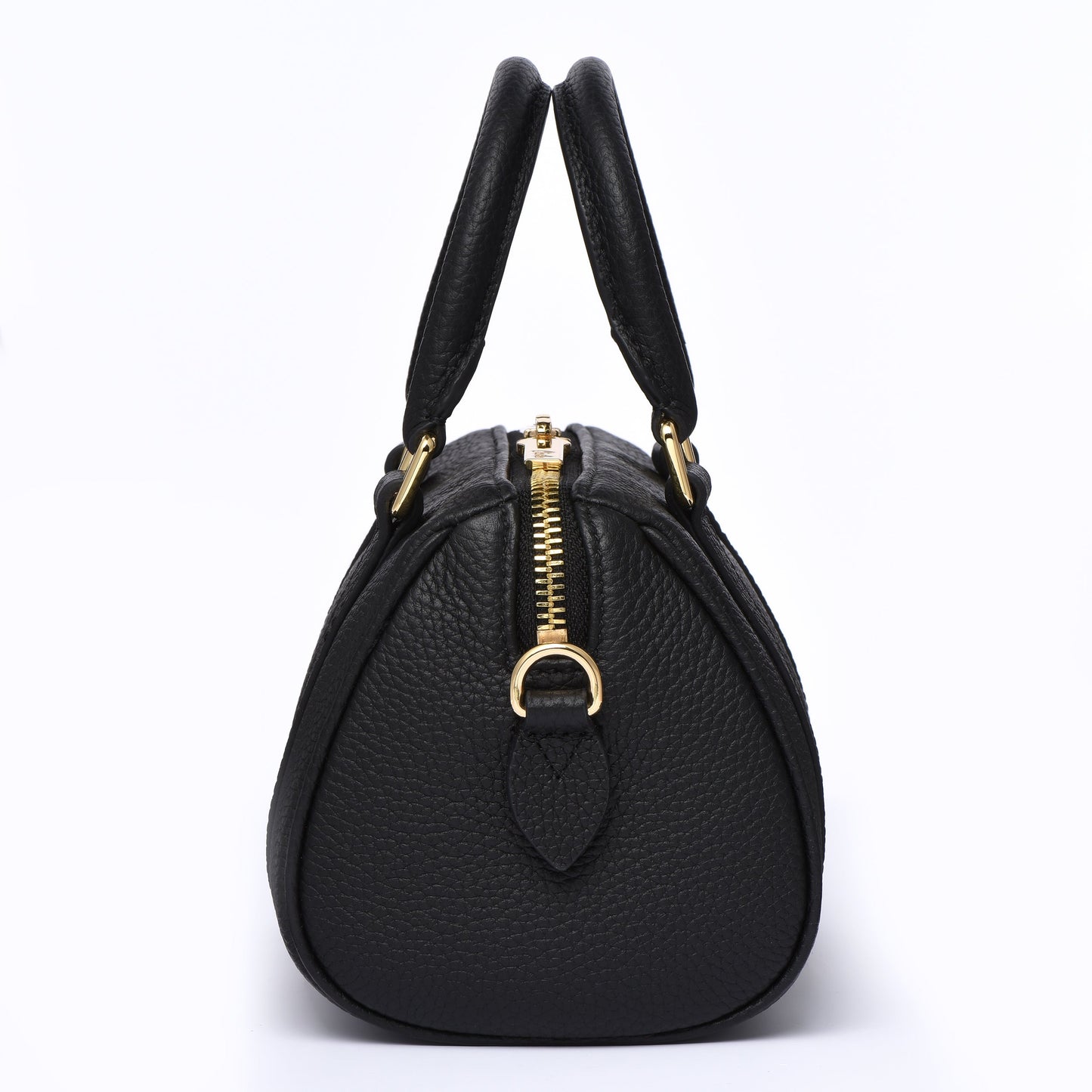 NANO Boston bag - Togo Leather - Black