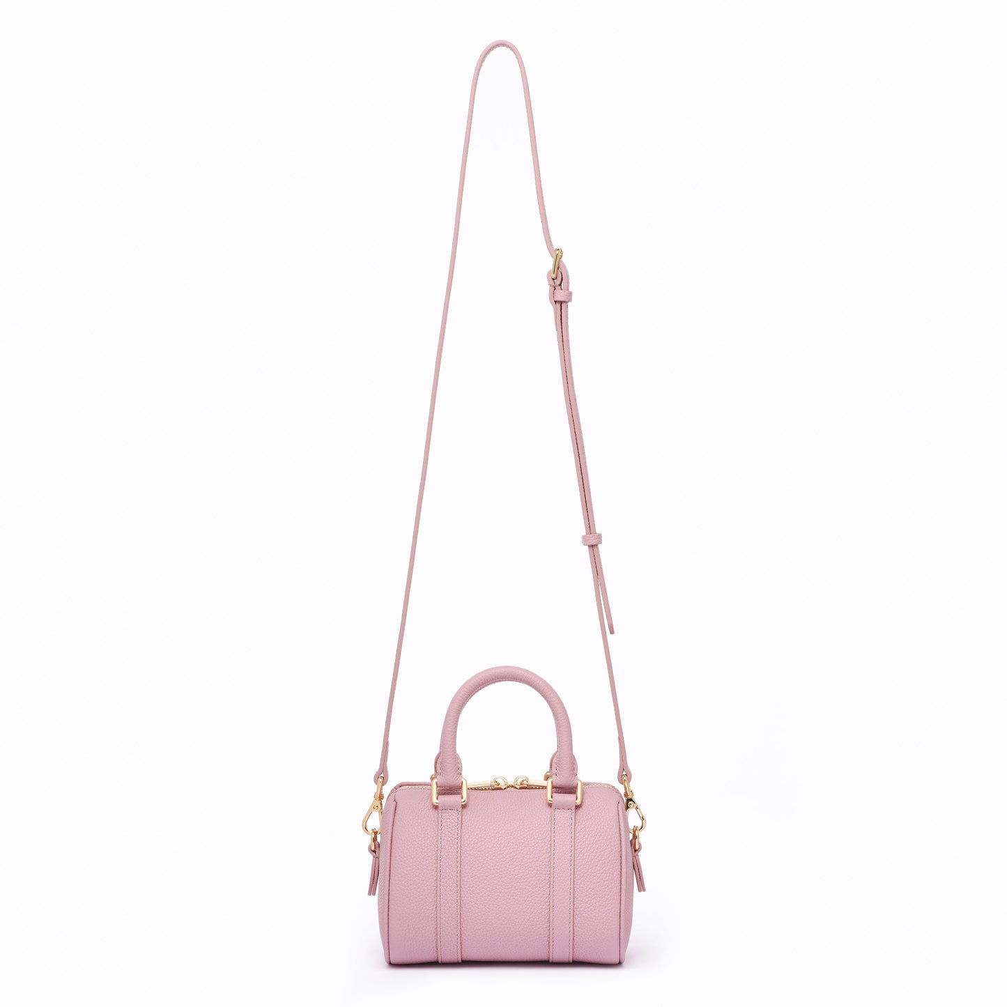 NANO Boston bag - Togo Leather - Dusty Pink