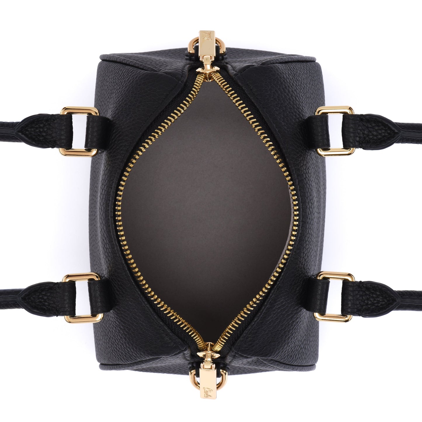 NANO Boston bag - Togo Leather - Black