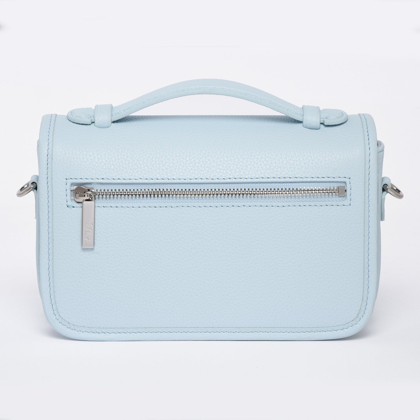 PETIT PARIS 15 - Crossbody bag - Ice Blue Togo / Silver Hardware