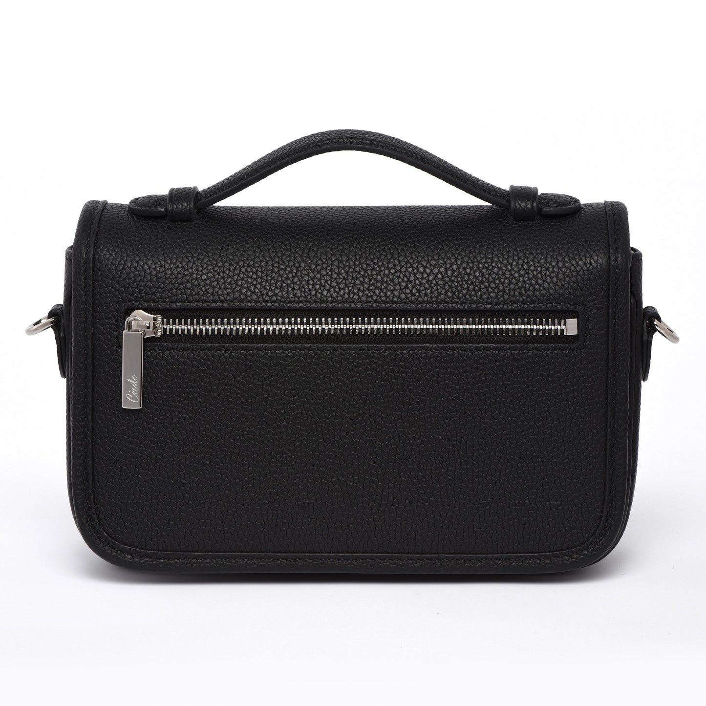PETIT PARIS 15 - Crossbody bag - Black Togo / Silver Hardware