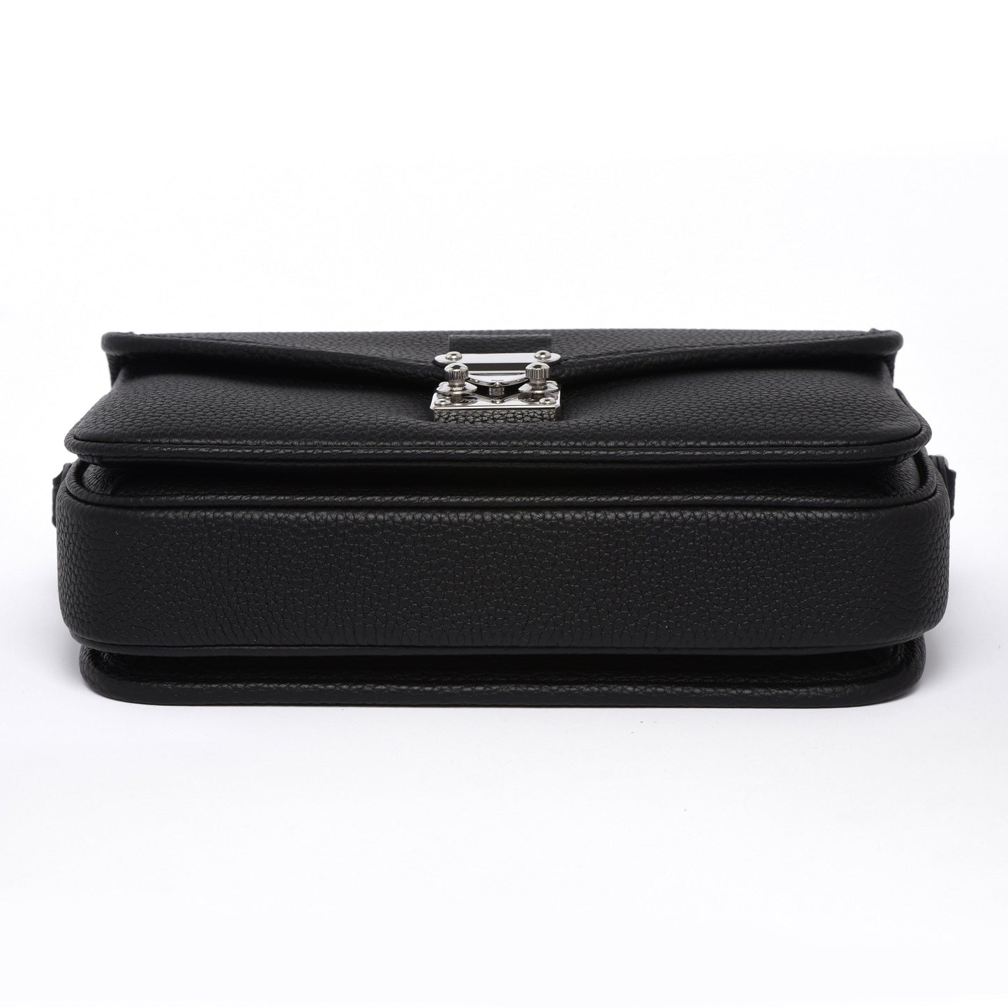 PETIT PARIS 15 - Crossbody bag - Black Togo / Silver Hardware