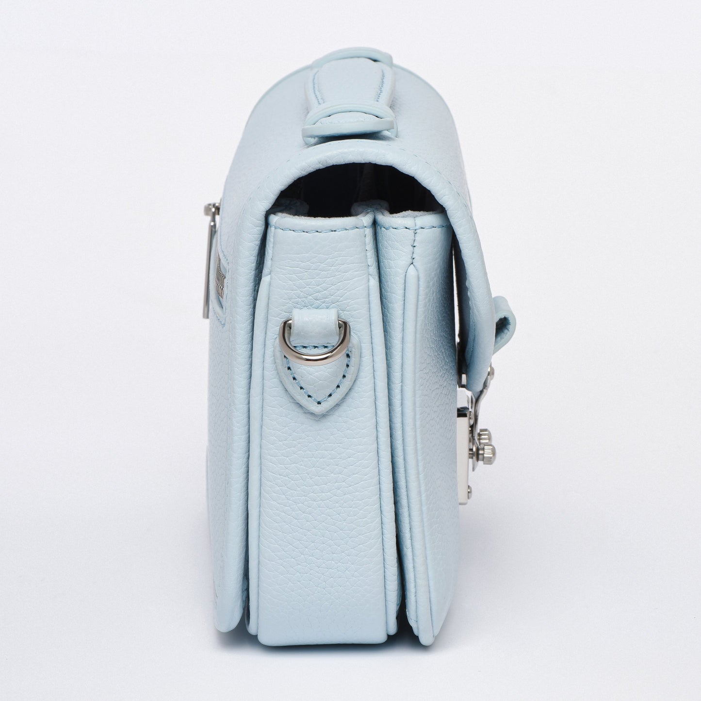 PETIT PARIS 15 - Crossbody bag - Ice Blue Togo / Silver Hardware