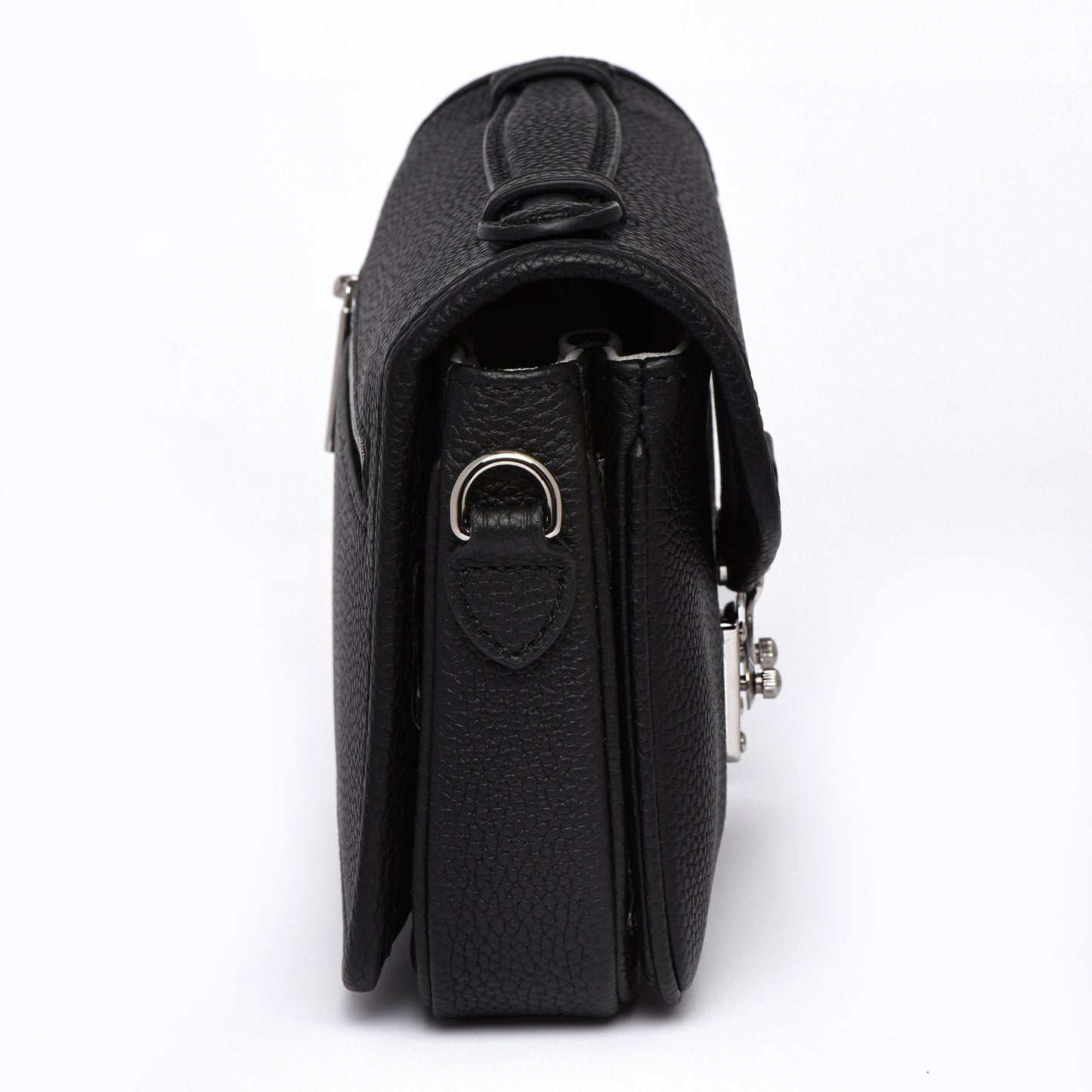 PETIT PARIS 15 - Crossbody bag - Black Togo / Silver Hardware