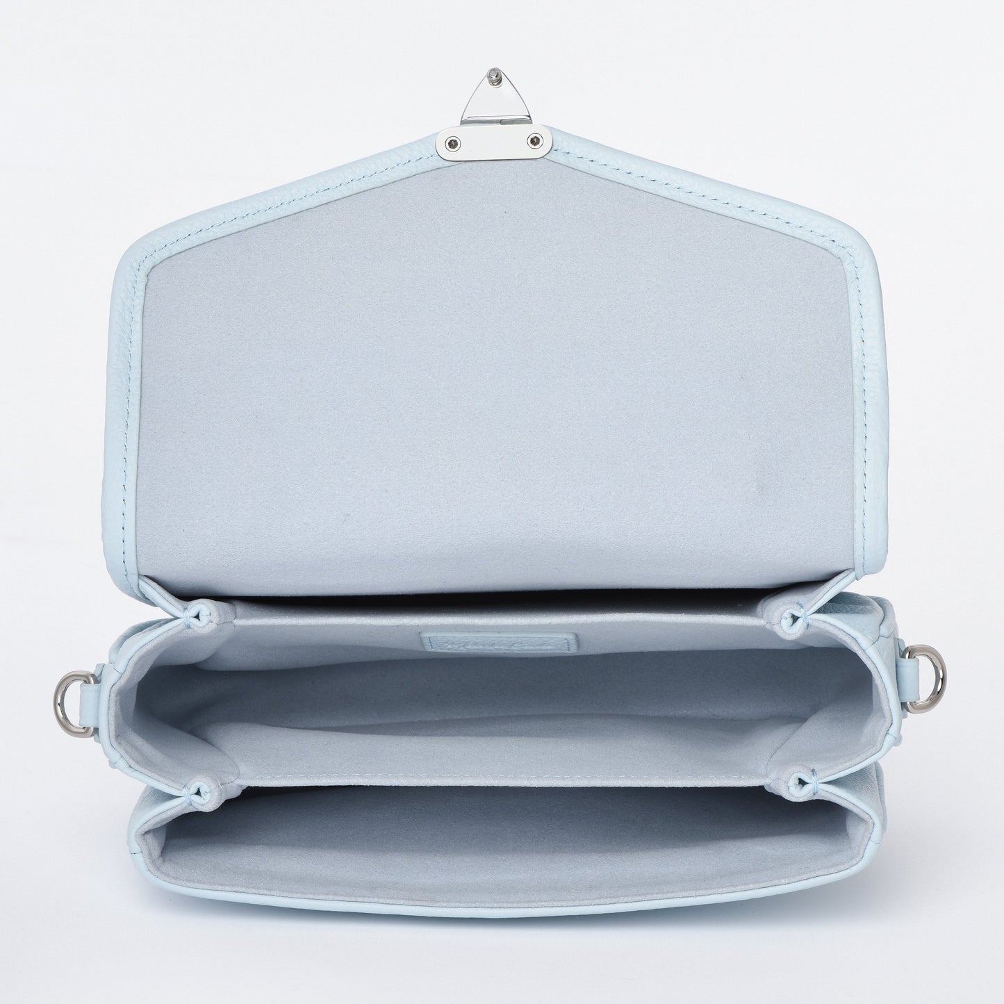 PETIT PARIS 15 - Crossbody bag - Ice Blue Togo / Silver Hardware