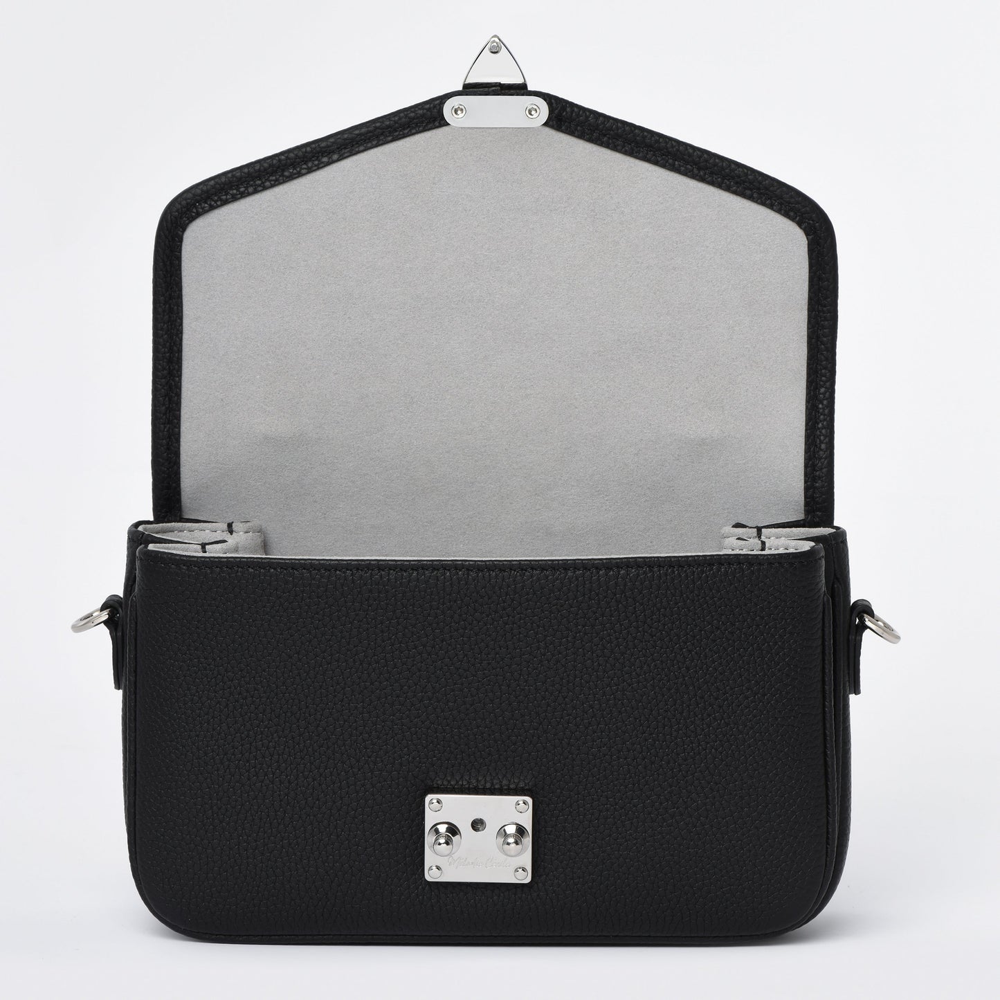 PETIT PARIS 15 - Crossbody bag - Black Togo / Silver Hardware
