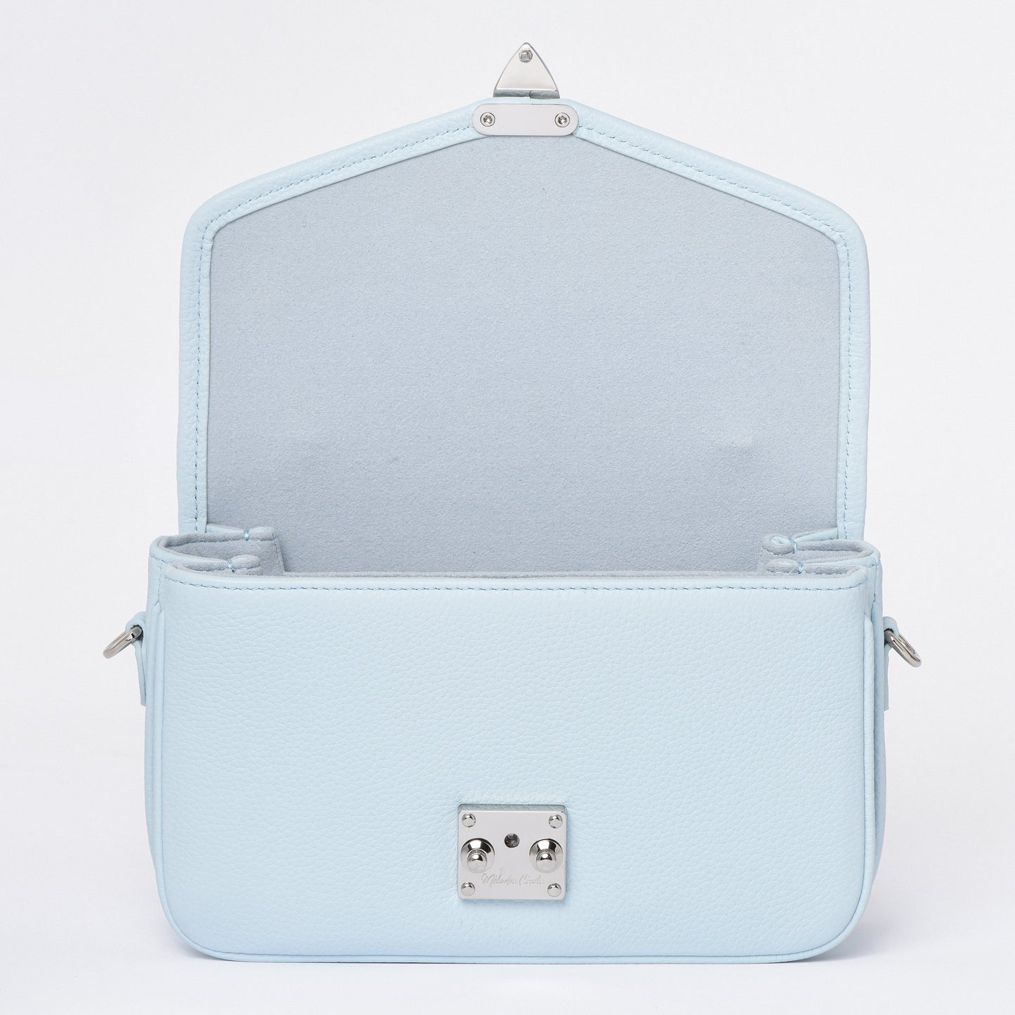 PETIT PARIS 15 - Crossbody bag - Ice Blue Togo / Silver Hardware