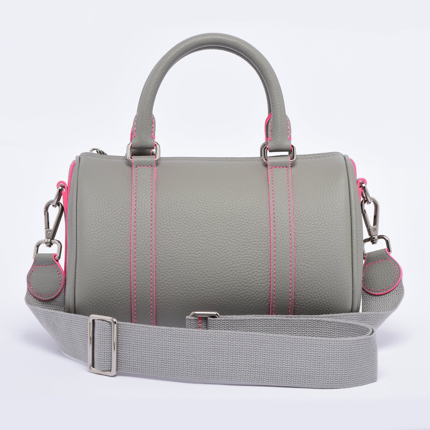 PRE ORDER - Mini Boston - Limited edition - Pearl Grey / Neon Pink (Copy)