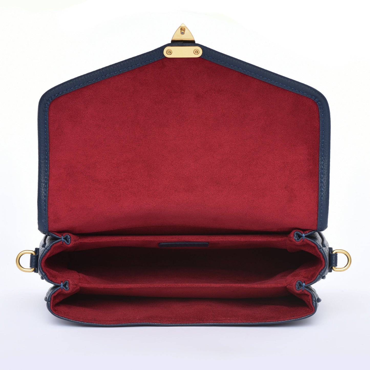 "Navy" Togo Leather - "Paris15" Satchel Crossbody bag