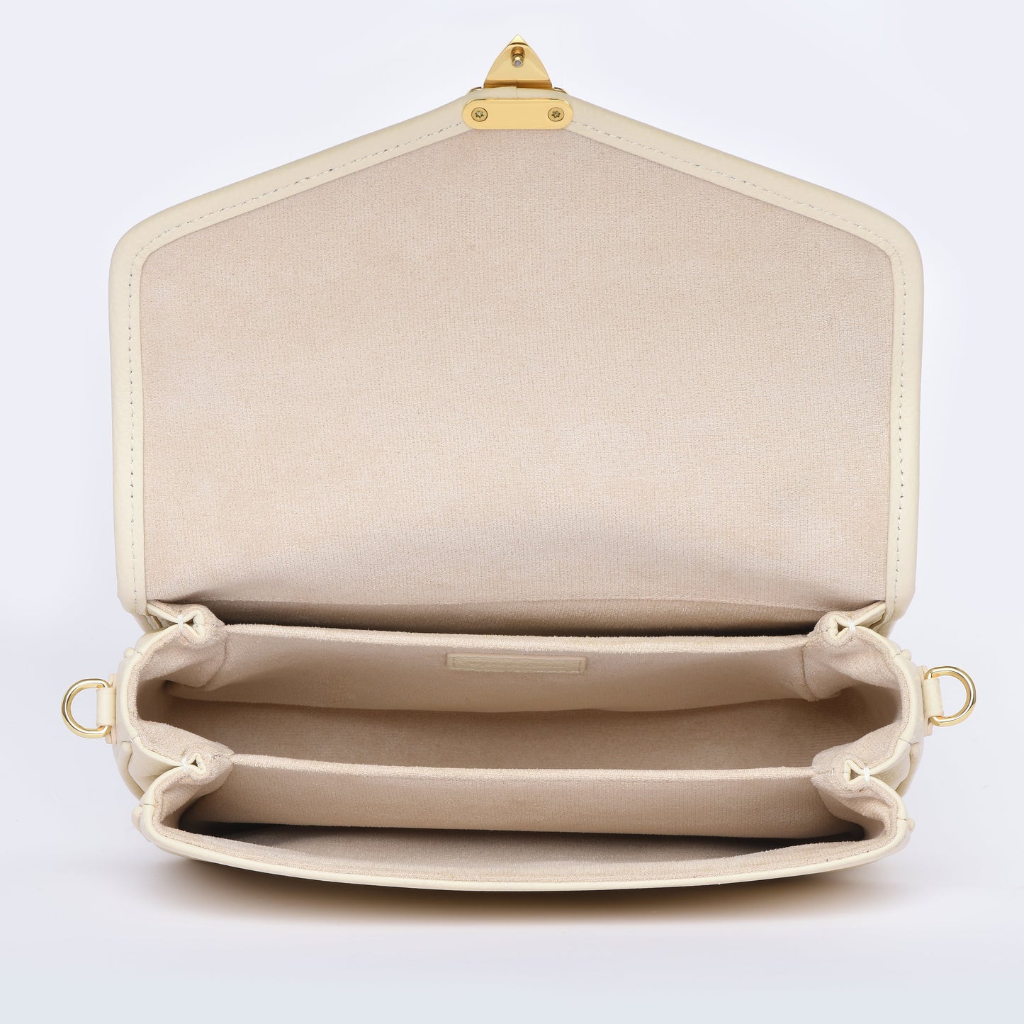 "Buttercream" Togo Leather - "Paris 15" Satchel Crossbody bag