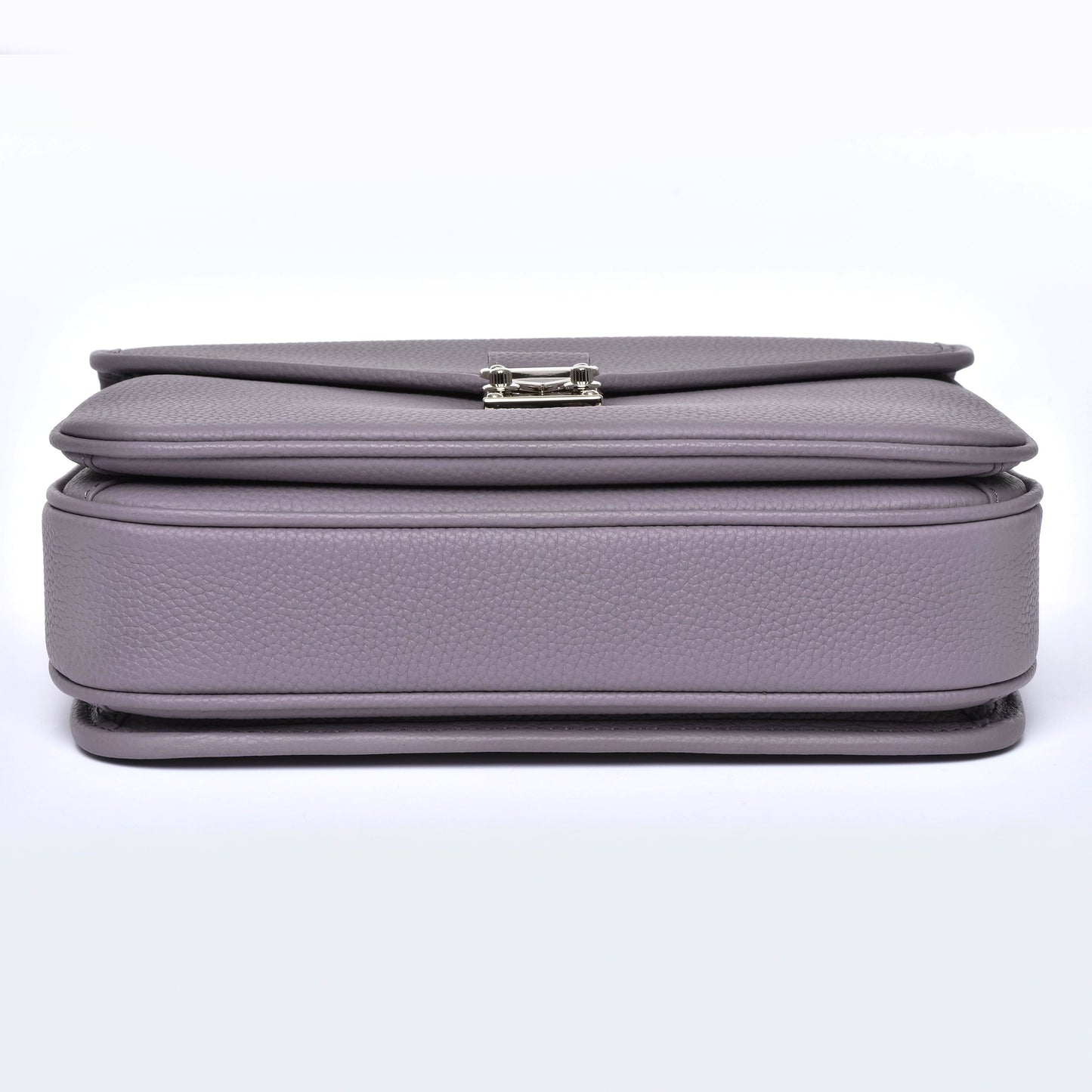 "Grey Lavender" Togo Leather - "Paris15" Satchel Crossbody bag
