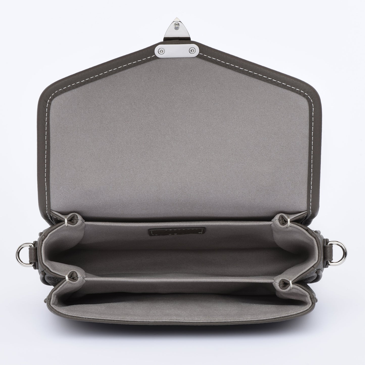 Graphite Grey - "Le Petit Paris15" Crossbody bag - Silver Hardware