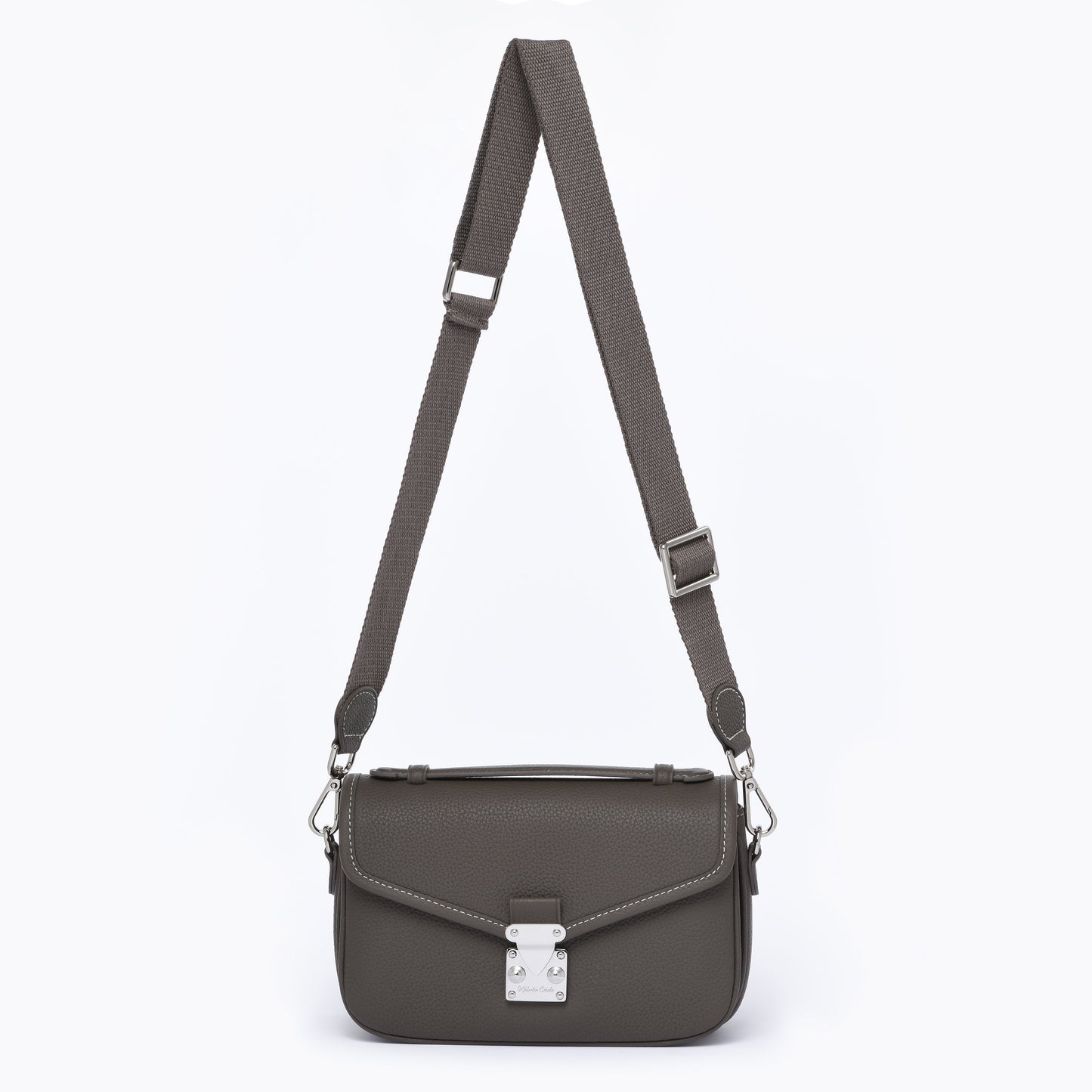 Graphite Grey - "Le Petit Paris15" Crossbody bag - Silver Hardware