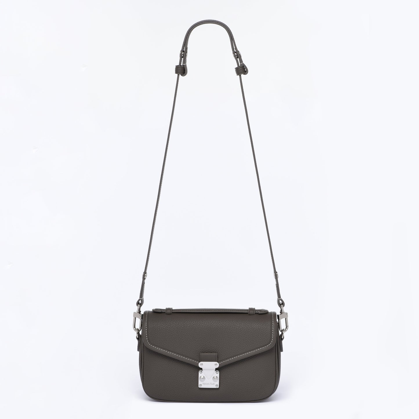 Graphite Grey - "Le Petit Paris15" Crossbody bag - Silver Hardware