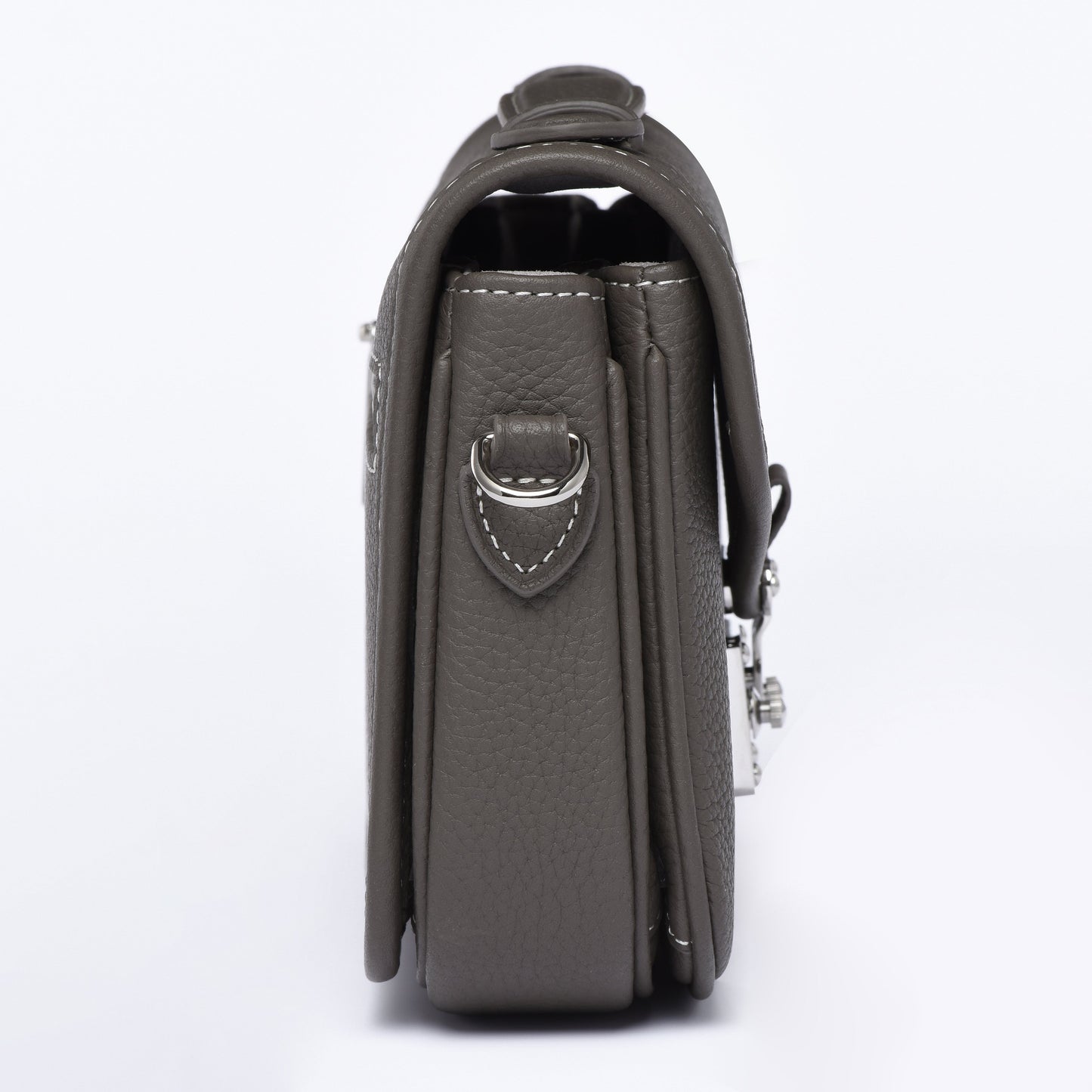 Graphite Grey - "Le Petit Paris15" Crossbody bag - Silver Hardware