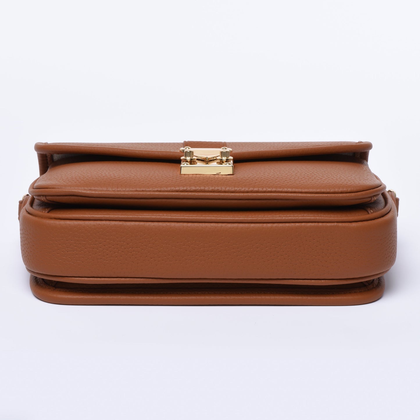 Brown Togo Leather - "Le Petit Paris15" Crossbody bag