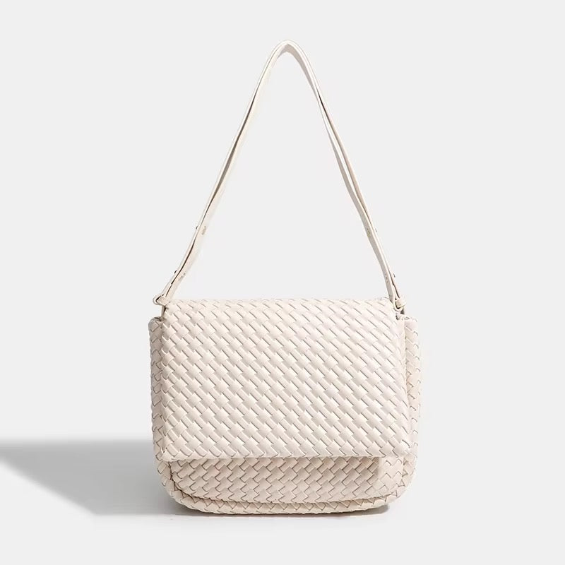 FLAP WHITE LARGE TOTE