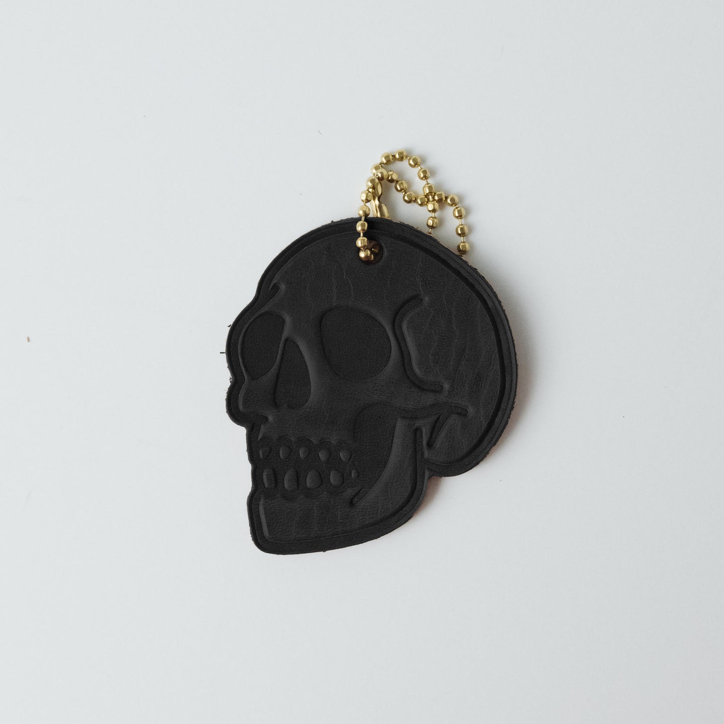 Leather Skull Tag