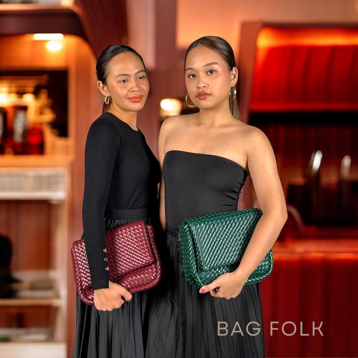 FLAP BLACK LARGE BAG