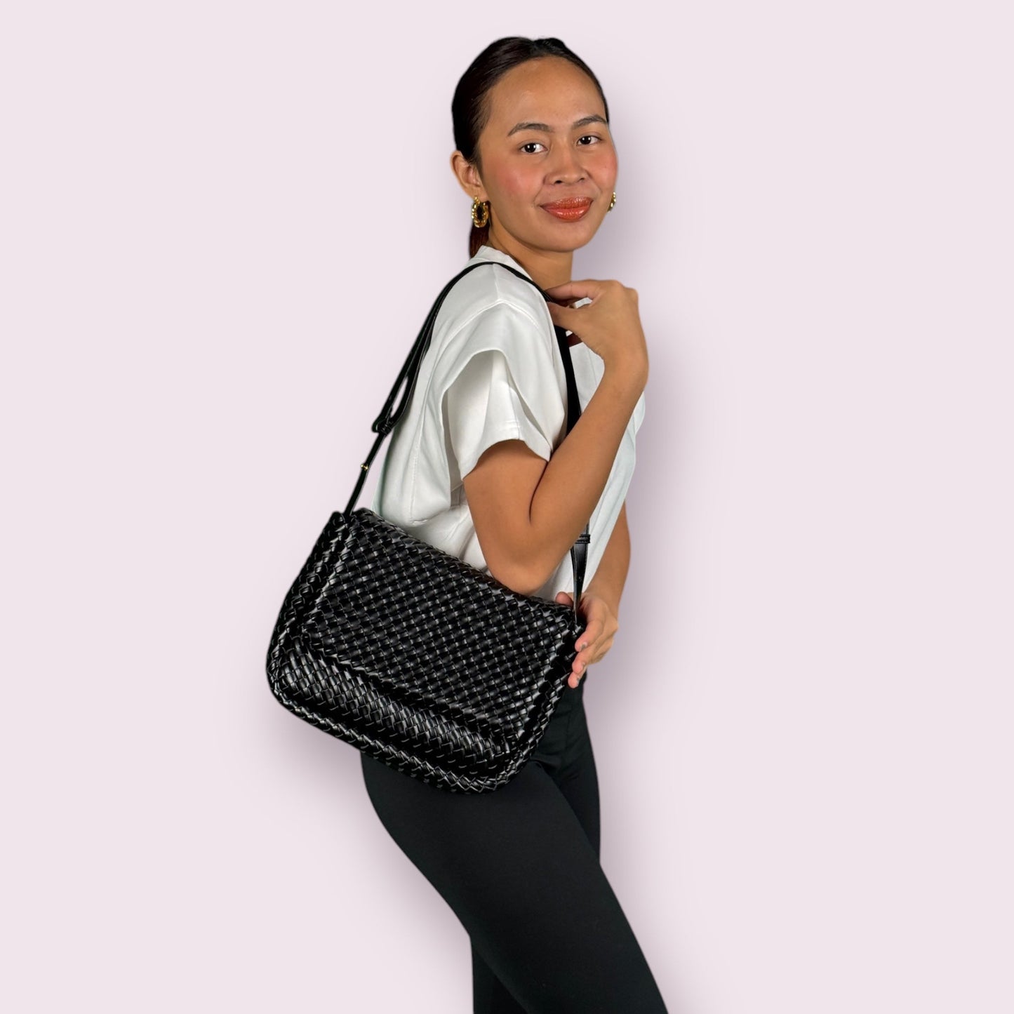 FLAP BLACK LARGE BAG