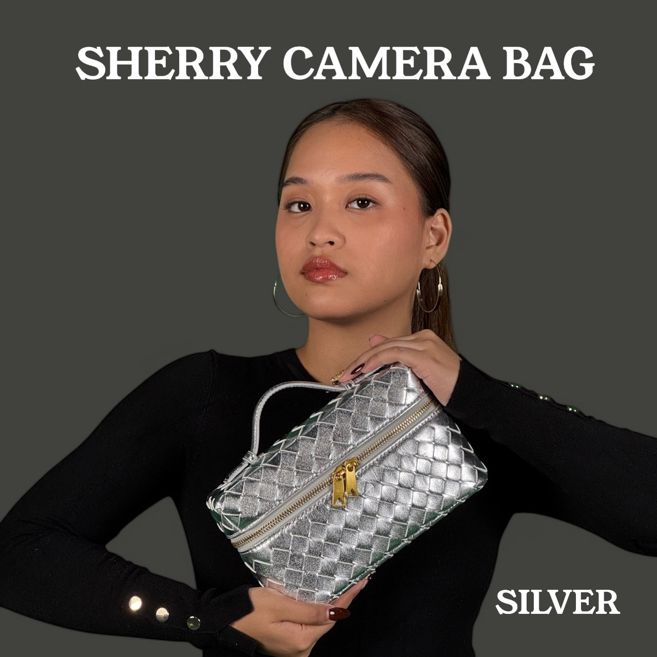 SHERRY SILVER CAMERA BAG