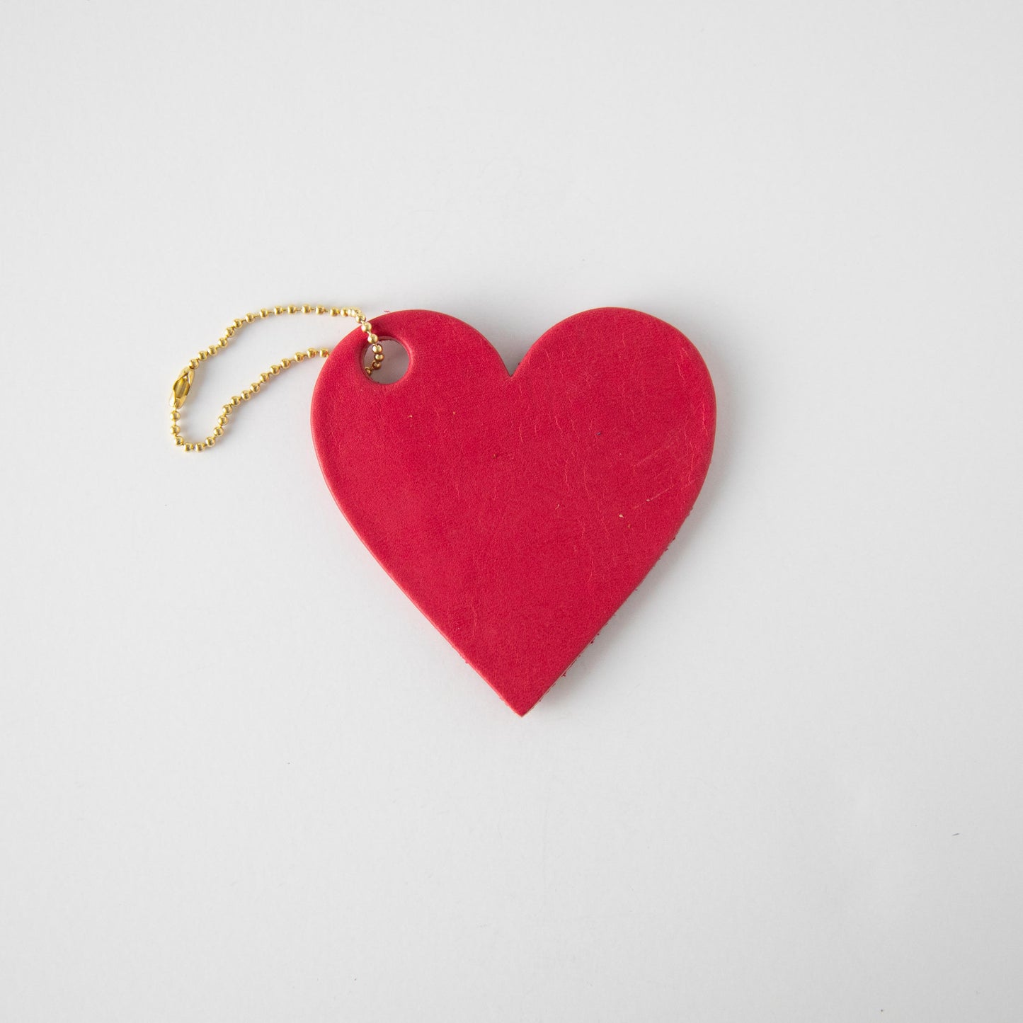 Pink Leather Heart Tag