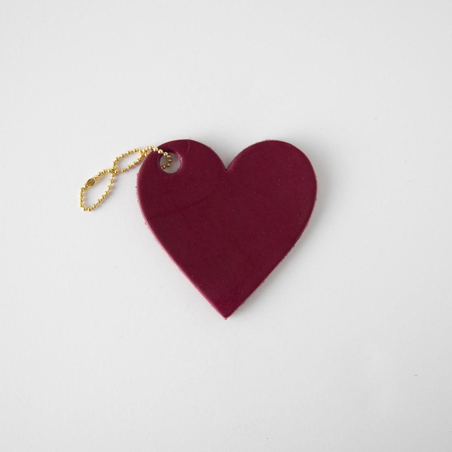 Purple Leather Heart Tag