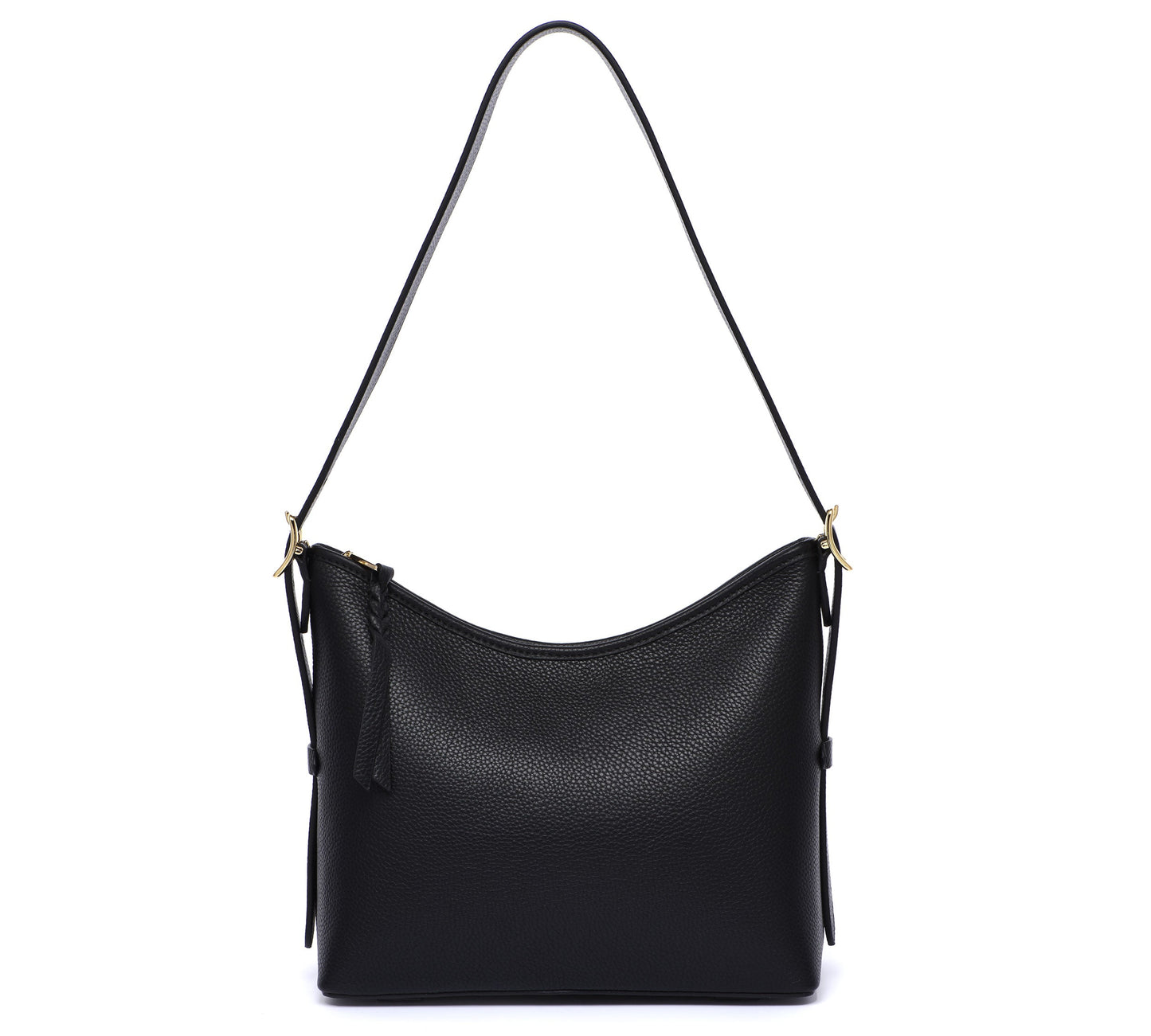 PRE ORDER - Black Grained Leather – The Hobo Bag