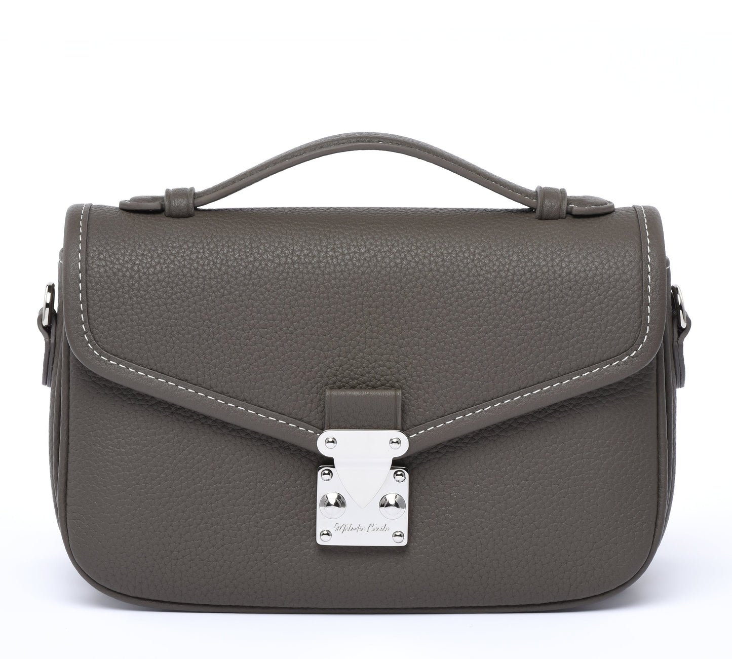 Graphite Grey - "Le Petit Paris15" Crossbody bag - Silver Hardware