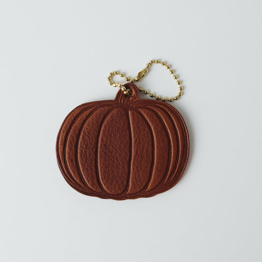 2-Ply Leather Pumpkin Tag