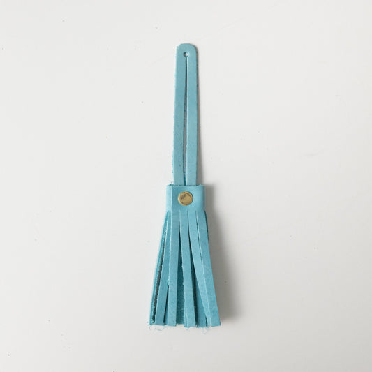 Aegean Blue Leather Tassel