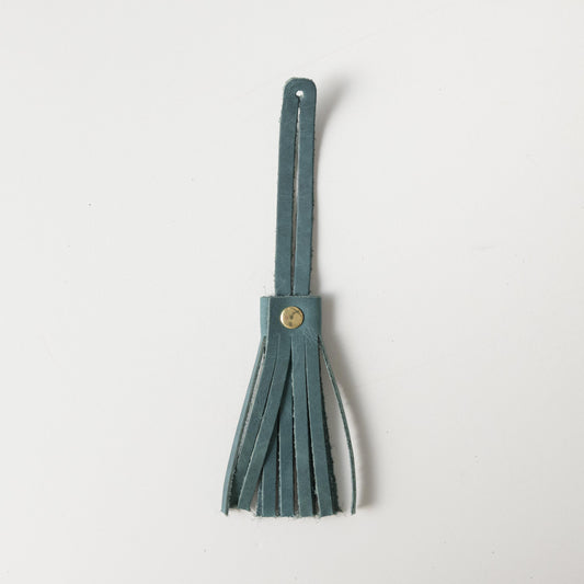 Atlantic Blue Leather Tassel