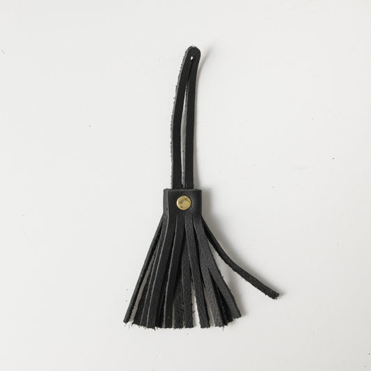 Black Kodiak Leather Tassel