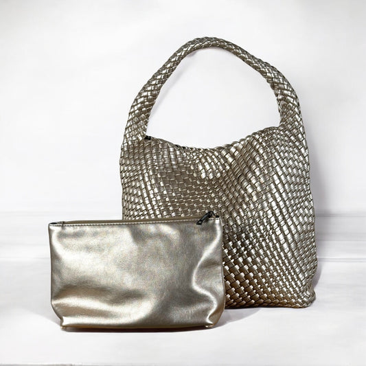 GOLD LARGE BINDLE BAG