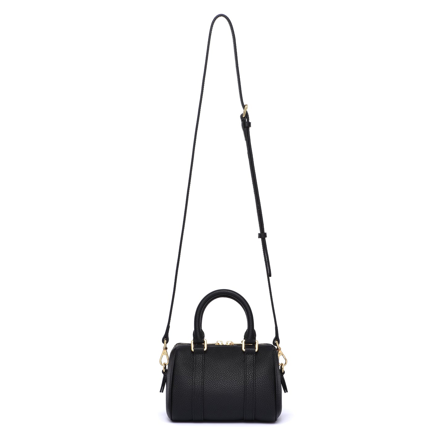 NANO Boston bag - Togo Leather - Black