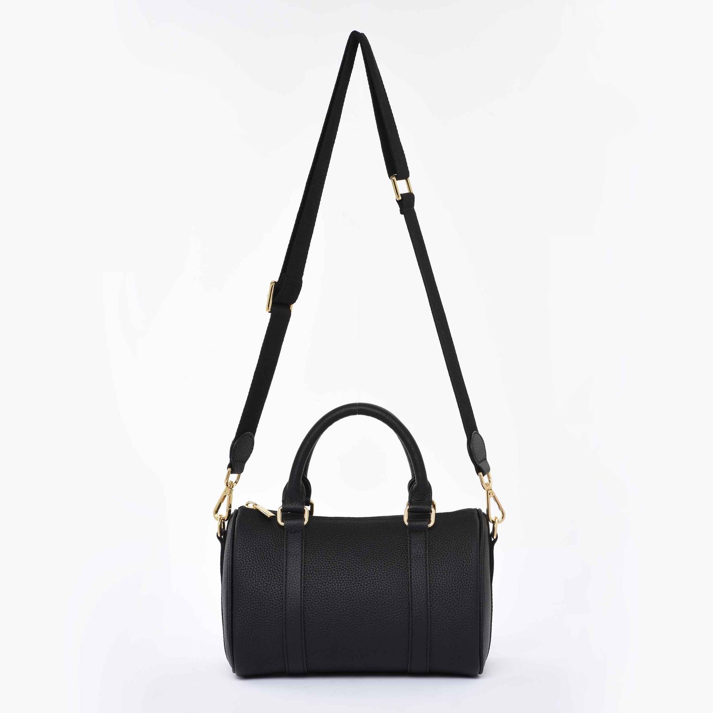 Black Grained leather  - Mini Boston bag