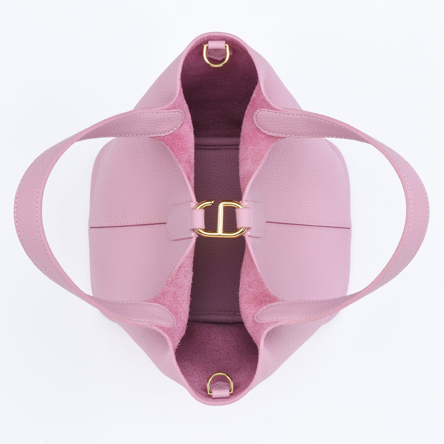 Josette - Versatile Bucket Bag - Grained Cowhide - CREAMY PINK