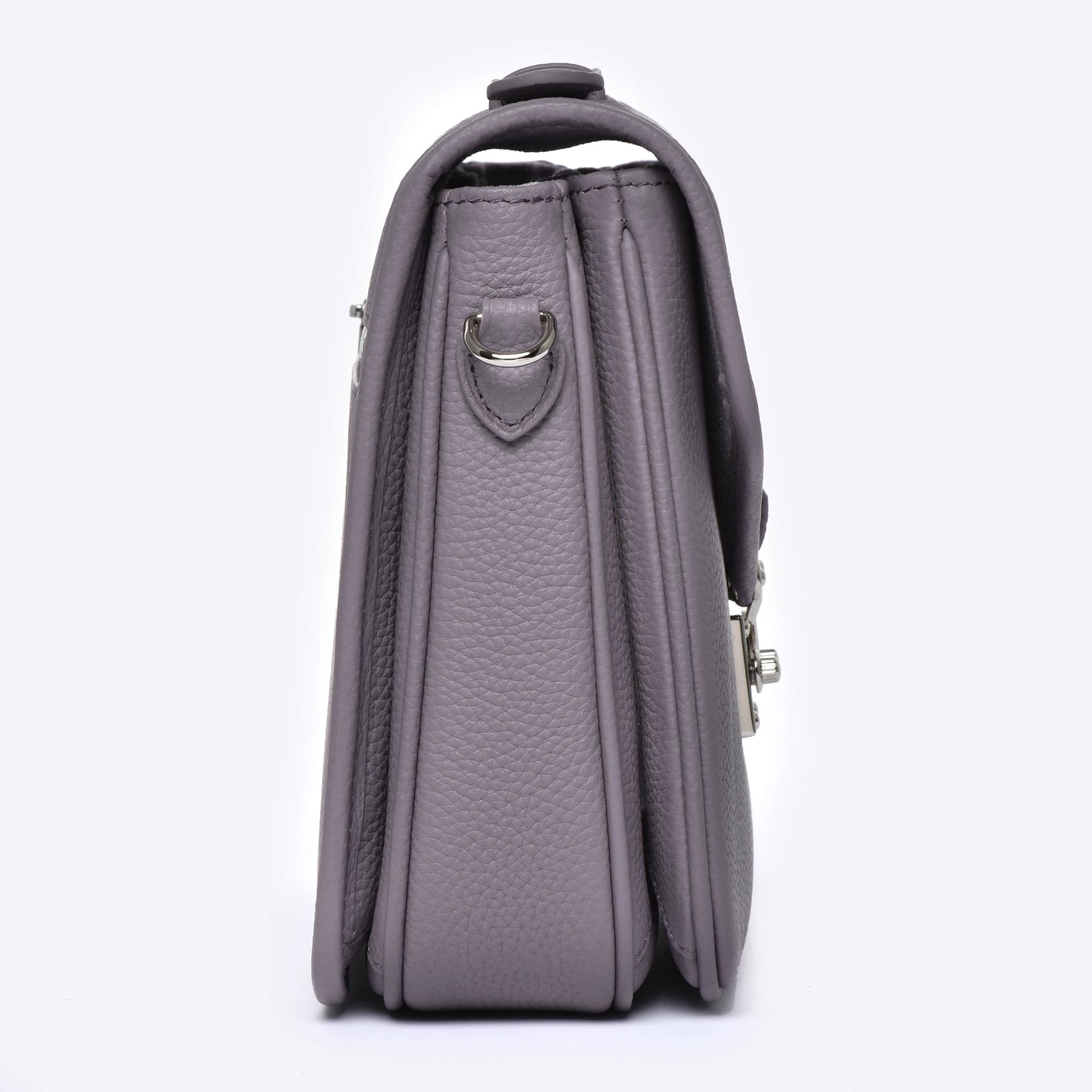 "Grey Lavender" Togo Leather - "Paris15" Satchel Crossbody bag