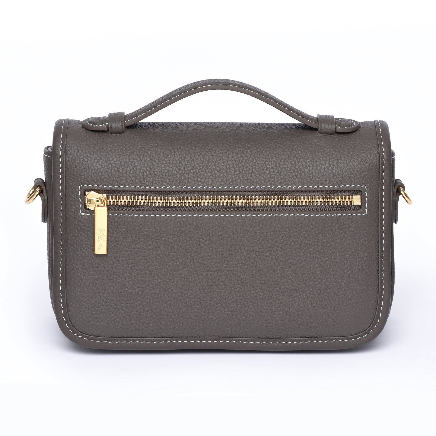 Graphite Grey - "Le Petit Paris15" Crossbody bag - Gold Hardware