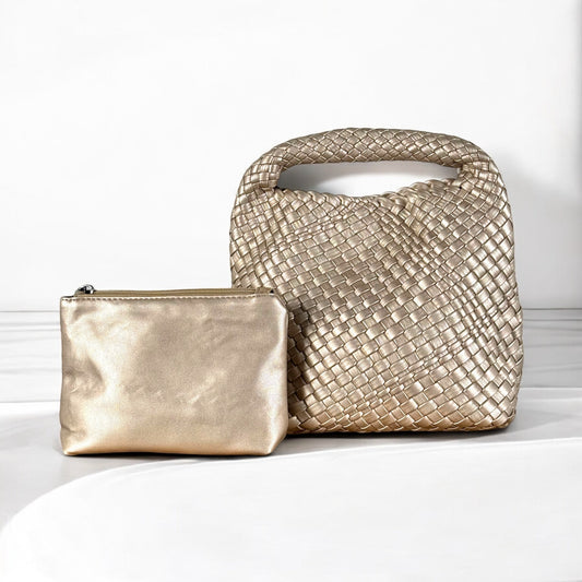 PRE-ORDER: CHAMPAGNE MIDI BINDLE BAG
