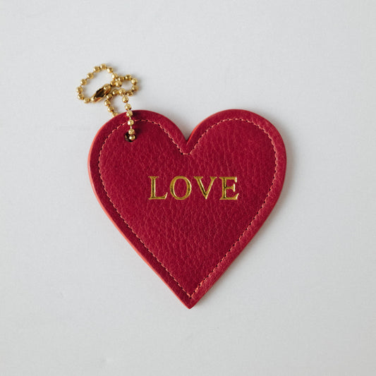 Love/Hate Leather Heart Tag