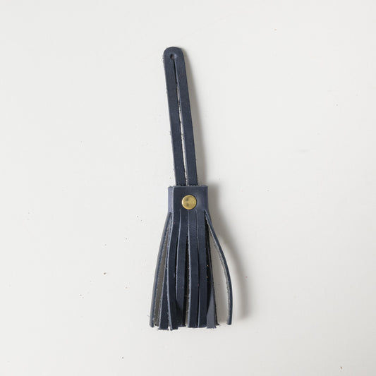 Navy Leather Tassel
