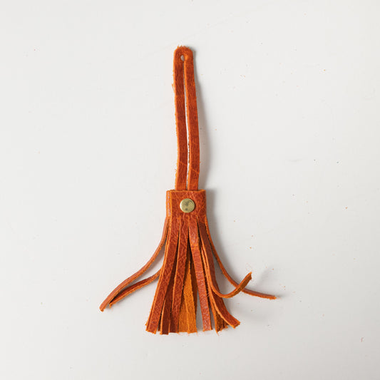 Orange Bison Leather Tassel