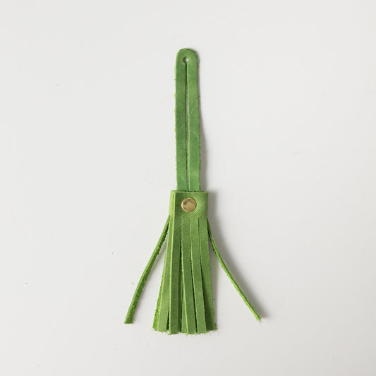 Palm Green Leather Tassel