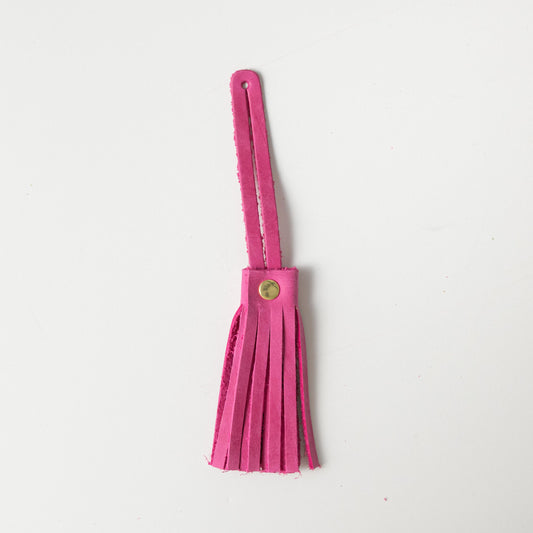 Pink Leather Tassel