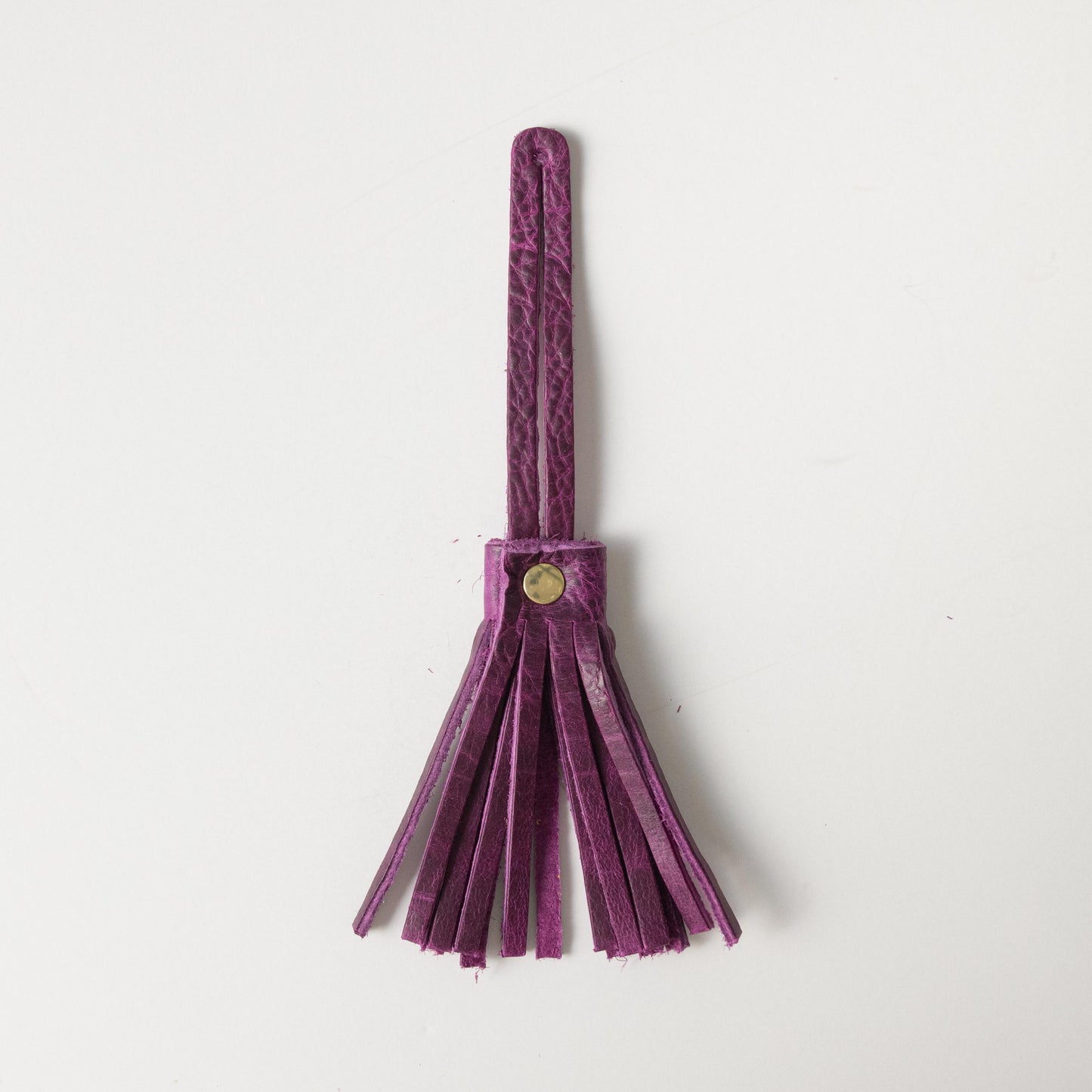 Purple Bison Leather Tassel