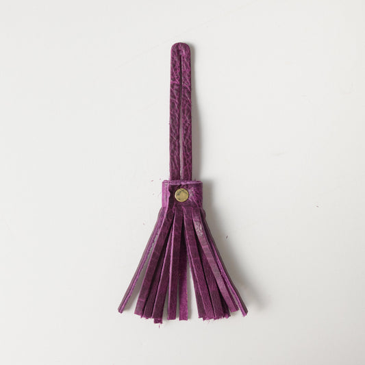 Purple Bison Leather Tassel