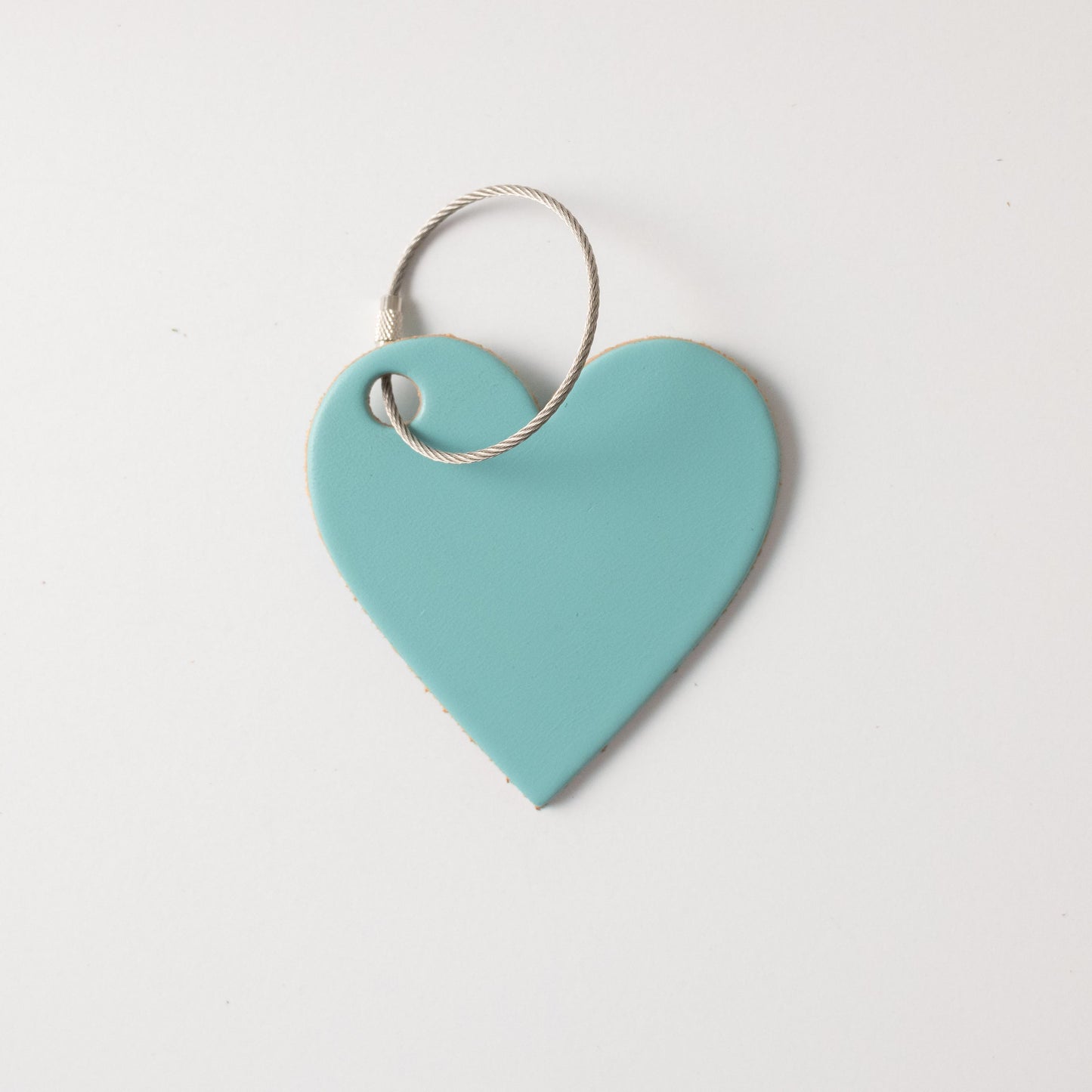 Topaz Leather Heart Tag